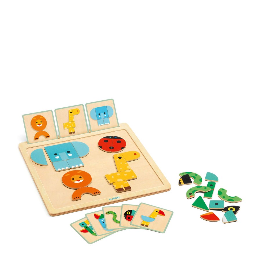 Toys Djeco Games, Puzzles, Jigsaws | Wooden Magnetic Game Board - Geo Basic