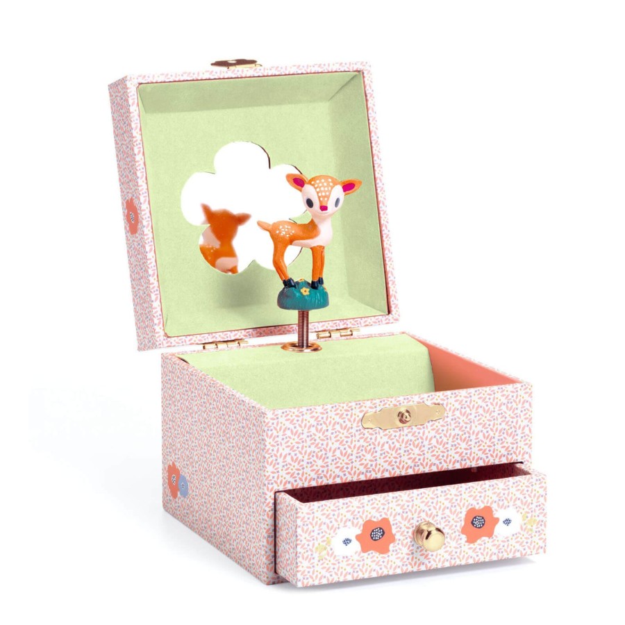 Toys Djeco Music, Money Boxes | Music Jewellery Box - Wood Fawn