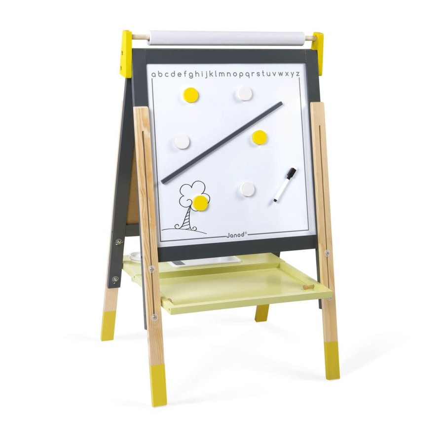 Toys Janod Arts & Crafts | Grey/Yellow Blackboard