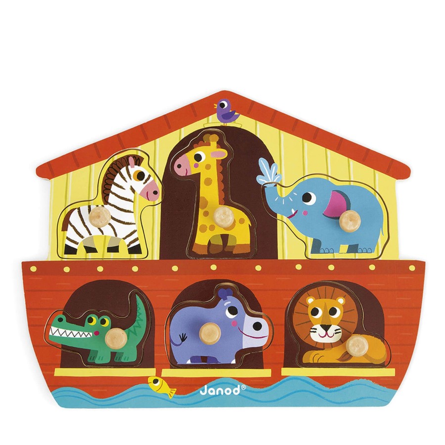 Toys Janod Games, Puzzles, Jigsaws | Noah'S Ark Puzzle