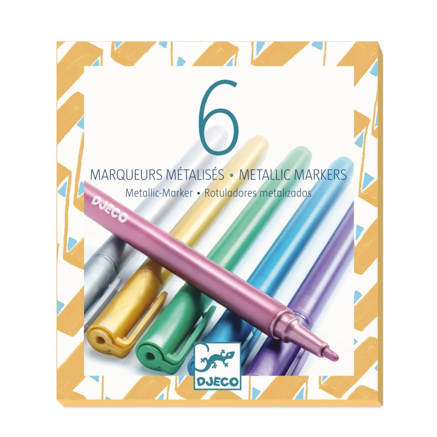 Toys Djeco Arts & Crafts | 6 Metallic Markers