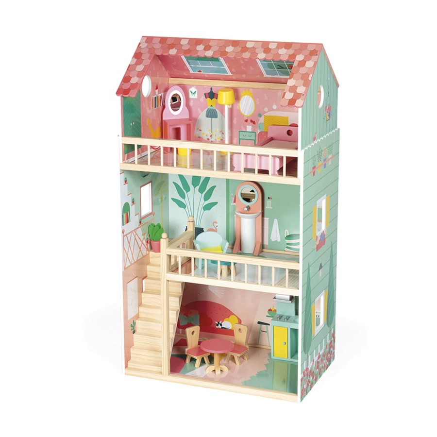 Toys Janod Wooden Toys | Happy Day Doll'S House