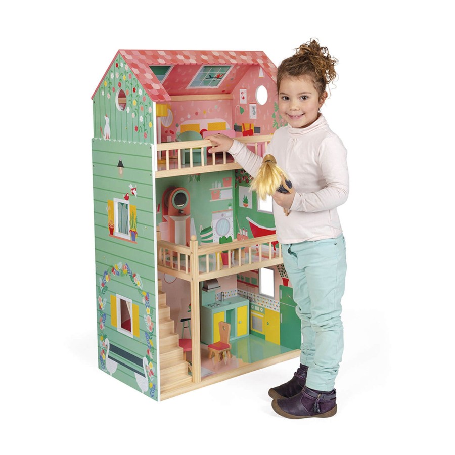 Toys Janod Wooden Toys | Happy Day Doll'S House