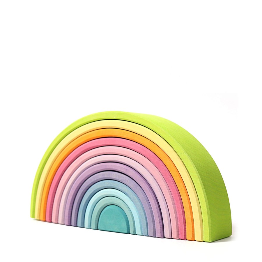 Home Grimm’s Decorative Objects | Large Wooden Rainbow - Pastel