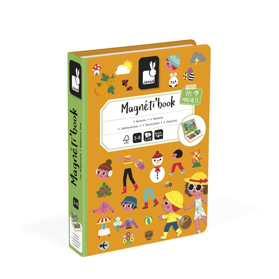 Toys Janod Games, Puzzles, Jigsaws | 4 Seasons Magnetic Book