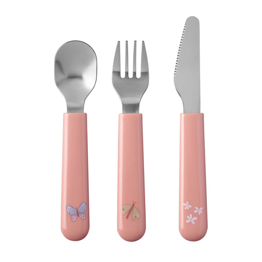 Home Little Dutch Placemats, Cutlery | Children'S Cutlery Set - Flowers And Butterflies