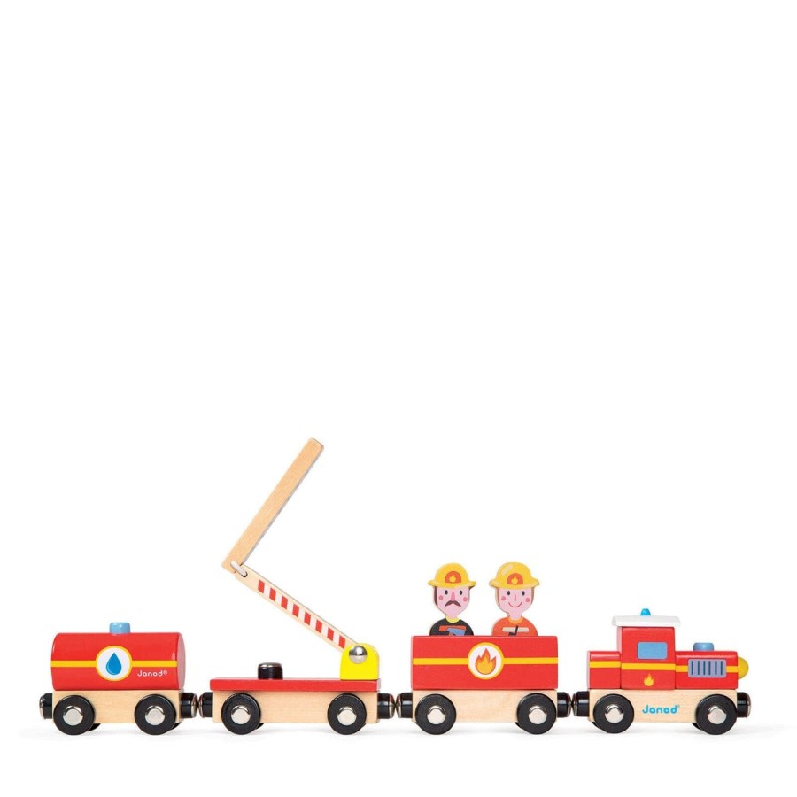 Toys Janod Wooden Toys | Story Firefighters Train