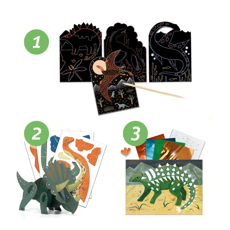 Toys Djeco Arts & Crafts | Creativity Activities - The World Of Dinosaurs