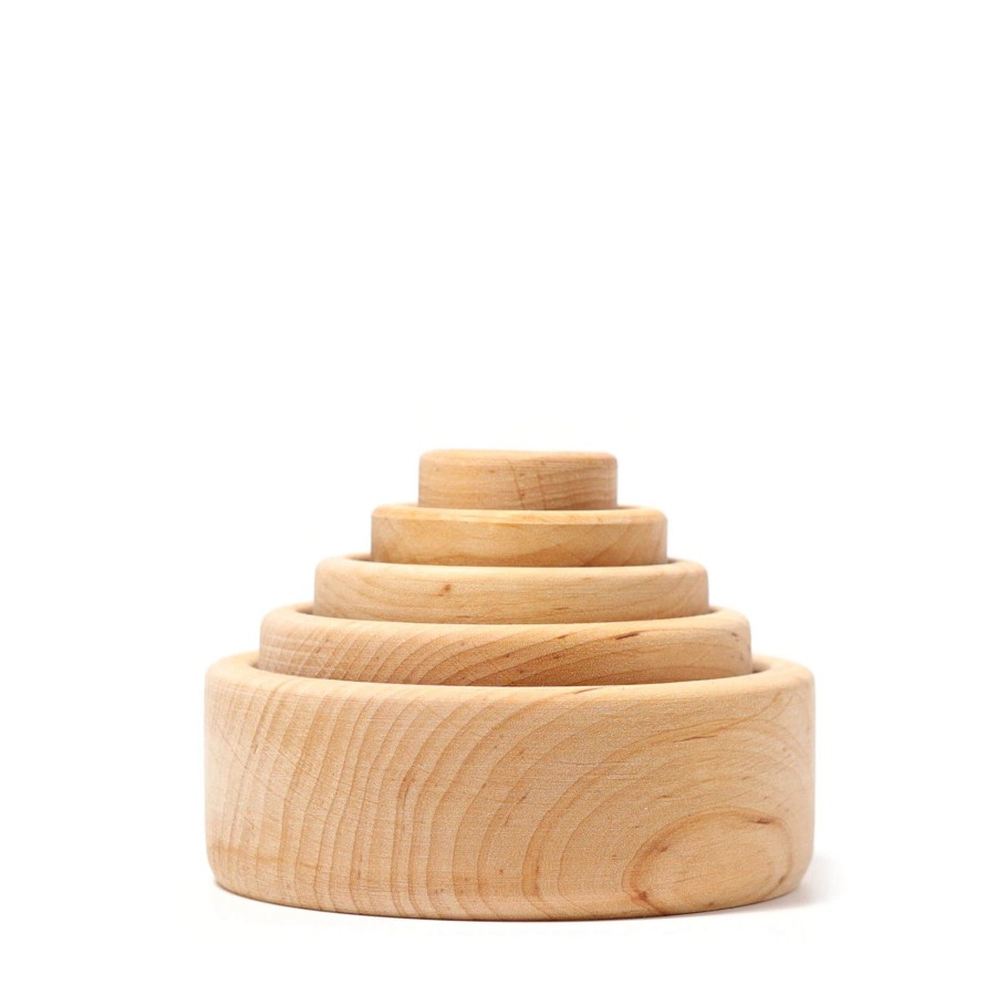 Toys Grimm’s Stacking Toys | 5 Stacking Bowls - Natural