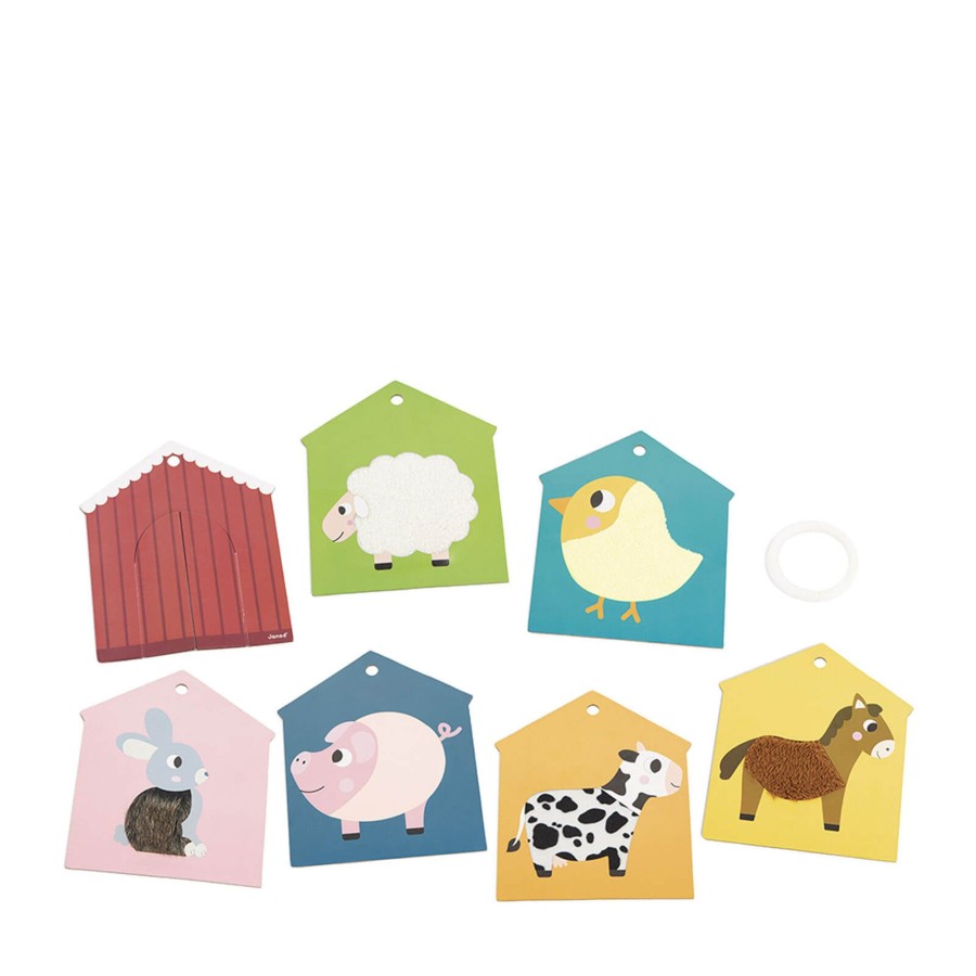 Toys Janod Games, Puzzles, Jigsaws | Farm Tactile Cards Set