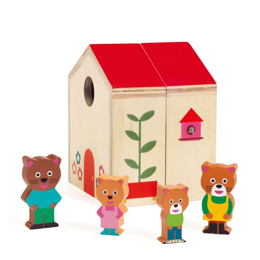 Toys Djeco Dolls, Dolls Houses | Mini House And 4 Figures