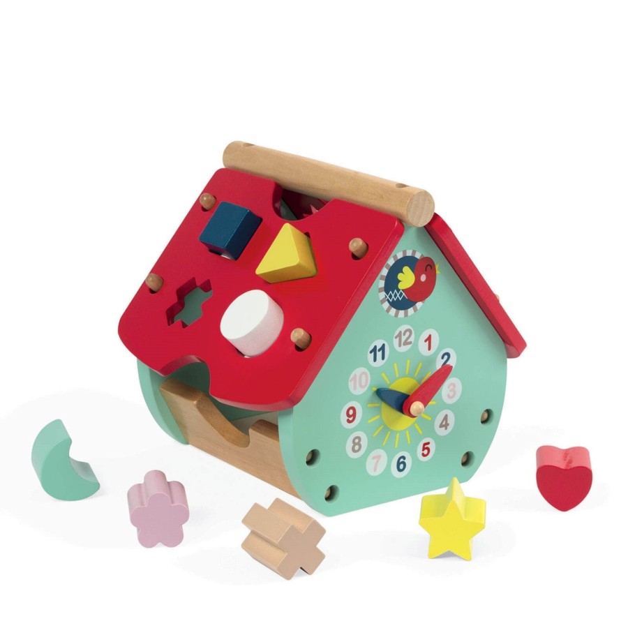 Toys Janod Shape Sorters, Bead Frames | Baby Forest House Shape Sorter