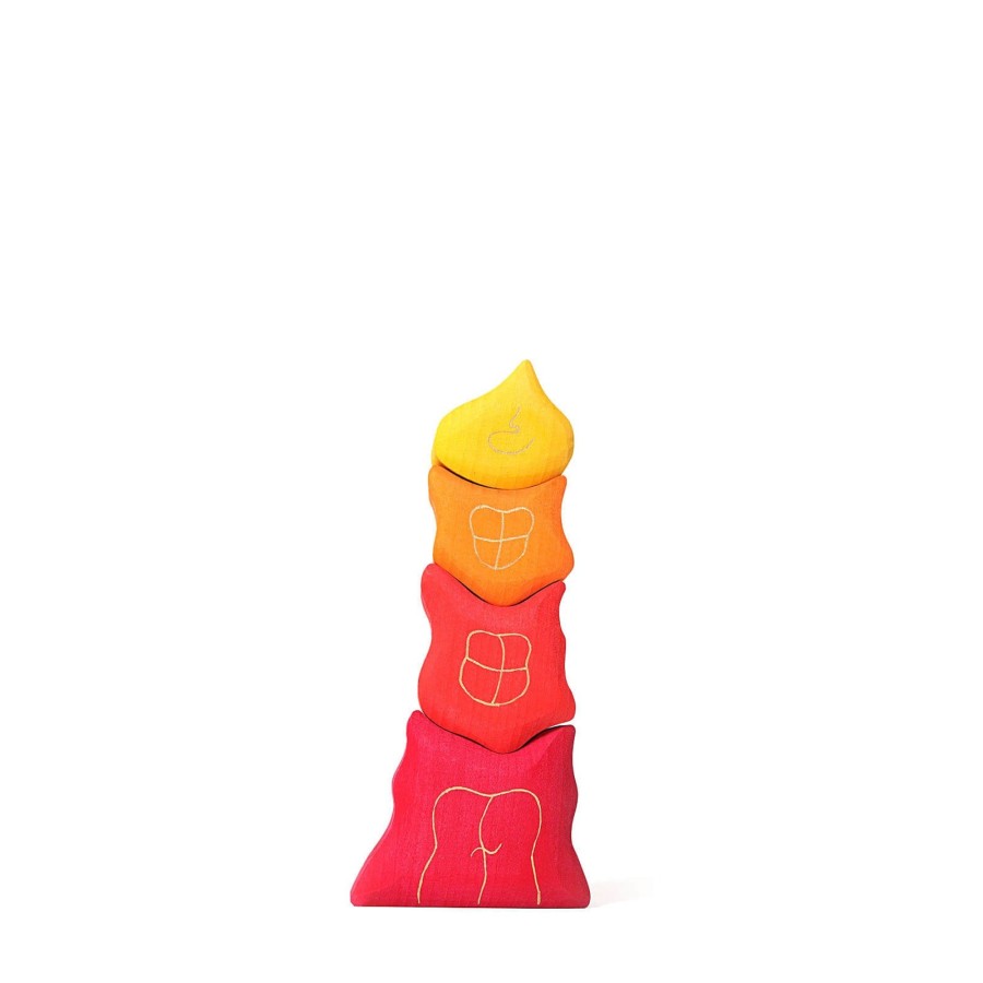 Toys Grimm’s Stacking Toys | Tower Roses Wooden Stacking Blocks