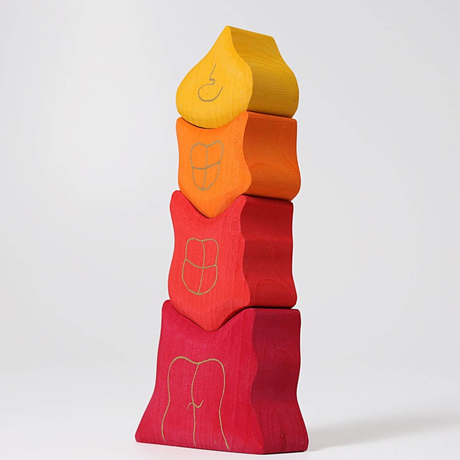 Toys Grimm’s Stacking Toys | Tower Roses Wooden Stacking Blocks