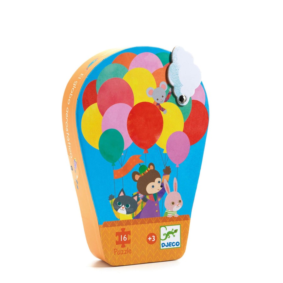 Toys Djeco Games, Puzzles, Jigsaws | 16 Piece Puzzle - Hot Air Balloon