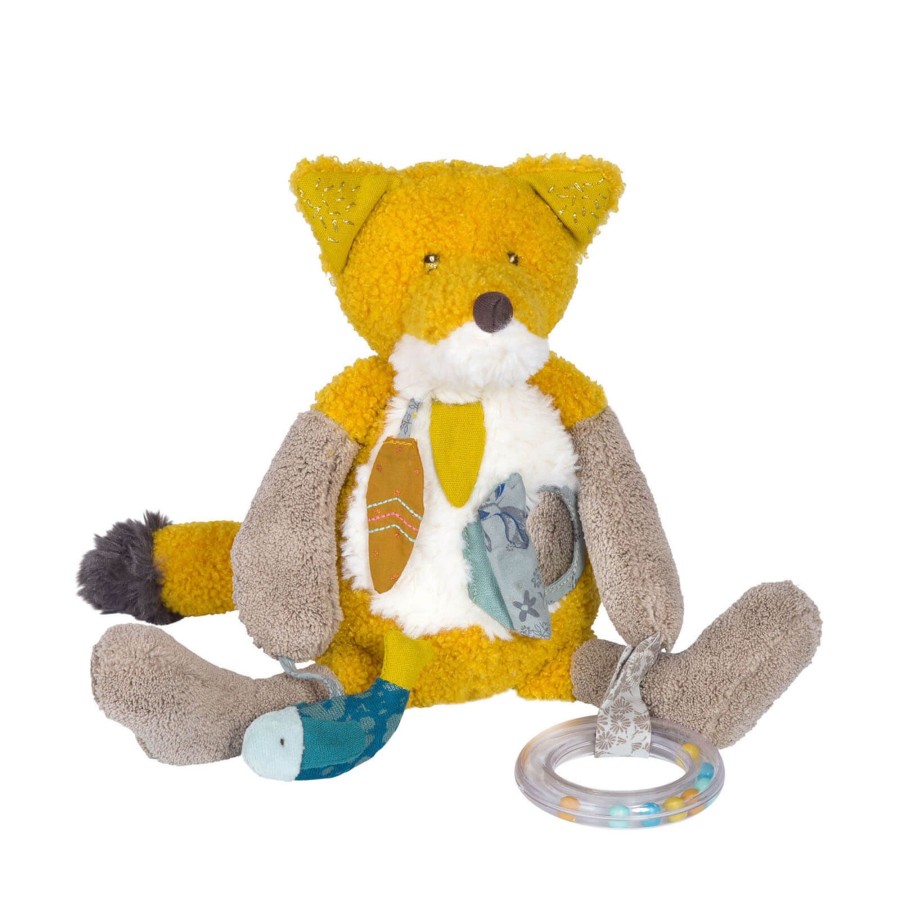 Toys Moulin Roty Soft Toys, Comforters | Chaussette The Fox Activity Soft Toy