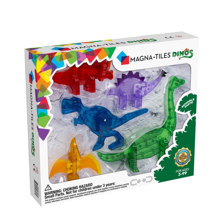 Toys Magna-Tiles Stacking Toys | Dinos 5 Piece Set