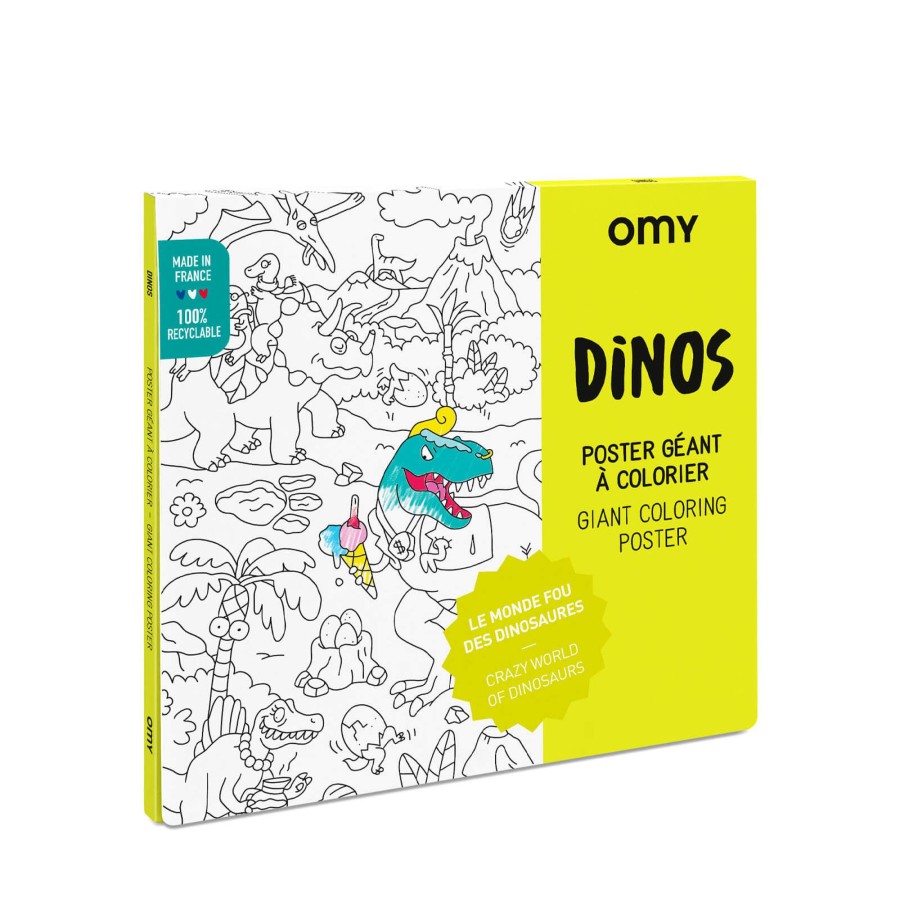 Toys OMY Arts & Crafts | Colouring Poster - Dinosaurs