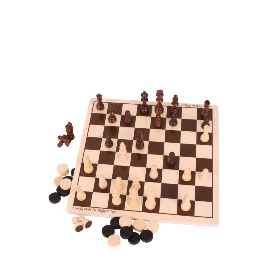 Toys Big Jigs Games, Puzzles, Jigsaws | Draughts And Chess Set