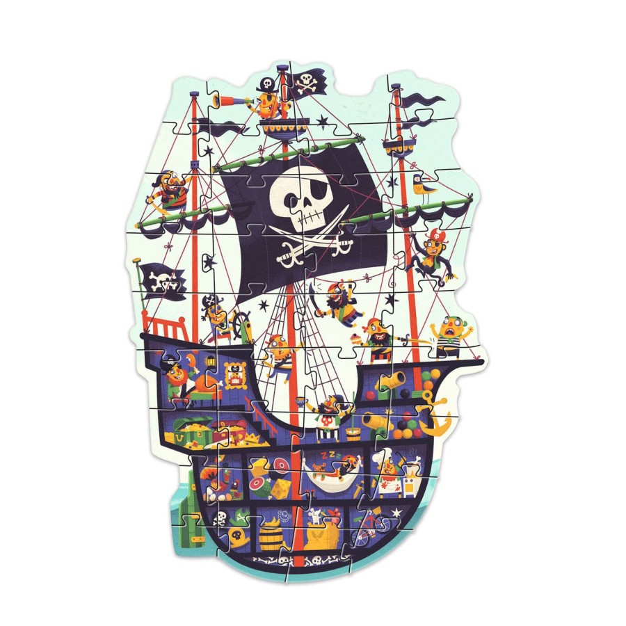 Toys Djeco Games, Puzzles, Jigsaws | Giant 36 Piece Puzzle - The Pirate Ship