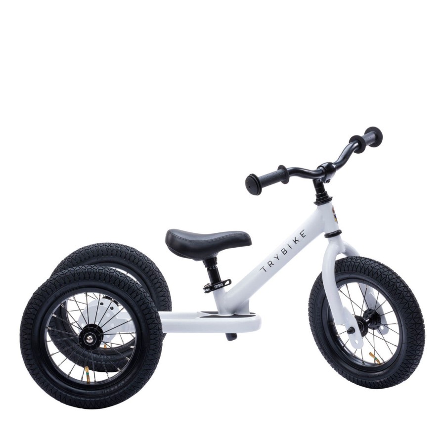 Toys Trybike Bikes, Trikes, Scooters | White 2 In 1 Balance Bike / Trike