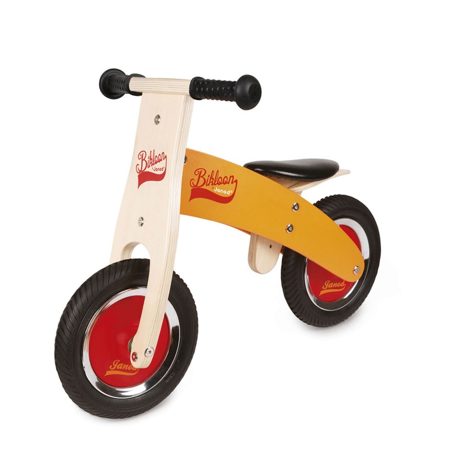 Toys Janod Wooden Toys | Orange And Red Little Bikloon Balance Bike