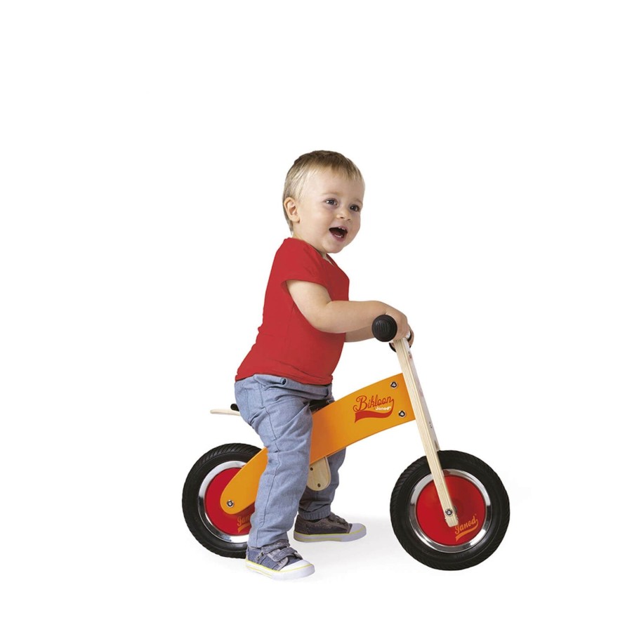 Toys Janod Wooden Toys | Orange And Red Little Bikloon Balance Bike