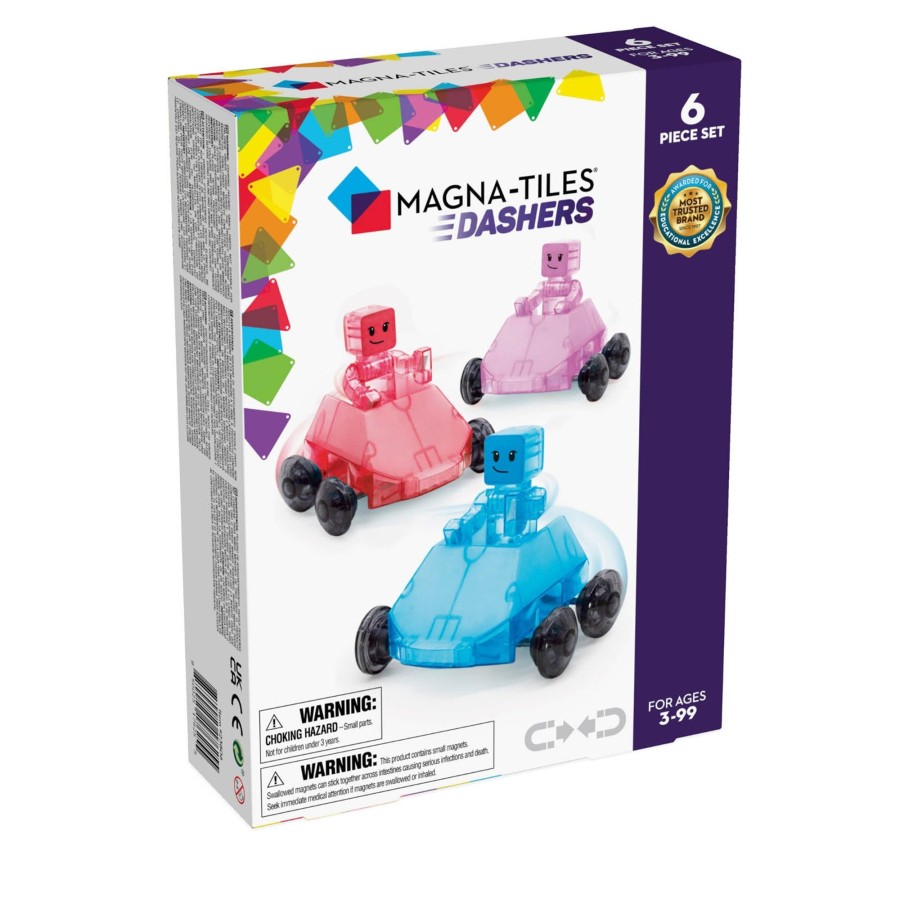 Toys Magna-Tiles Stacking Toys | Dashers - Cars 6 Piece Set