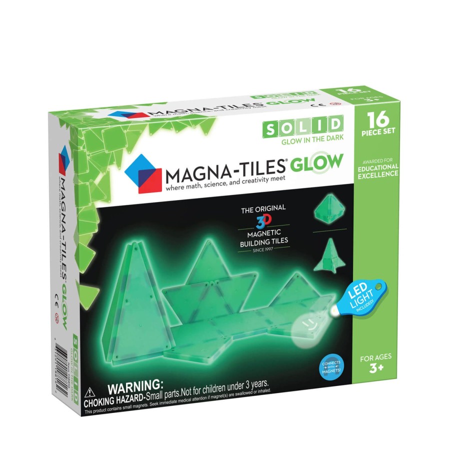 Toys Magna-Tiles Stacking Toys | Glow In The Dark 16 Piece Set