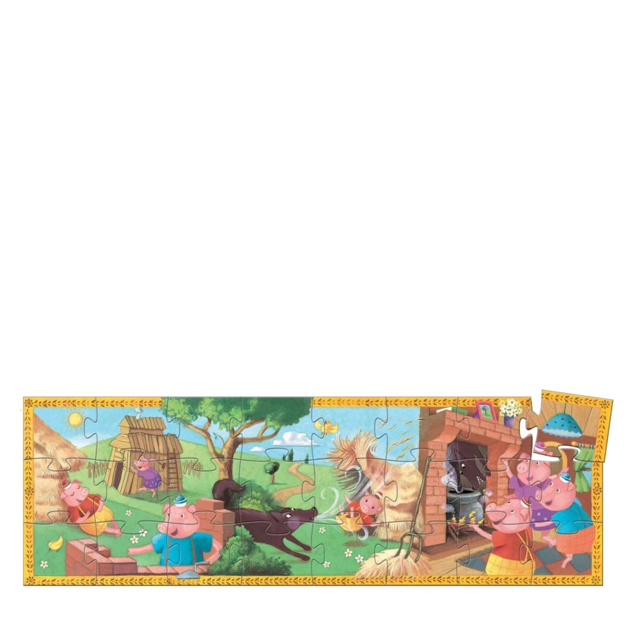 Toys Djeco Games, Puzzles, Jigsaws | The 3 Little Pigs Silhouette Puzzle