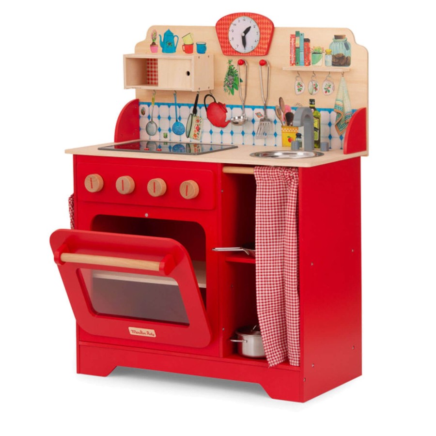 Toys Moulin Roty Kitchens, Foods | Red Classic Kitchen And Accessories