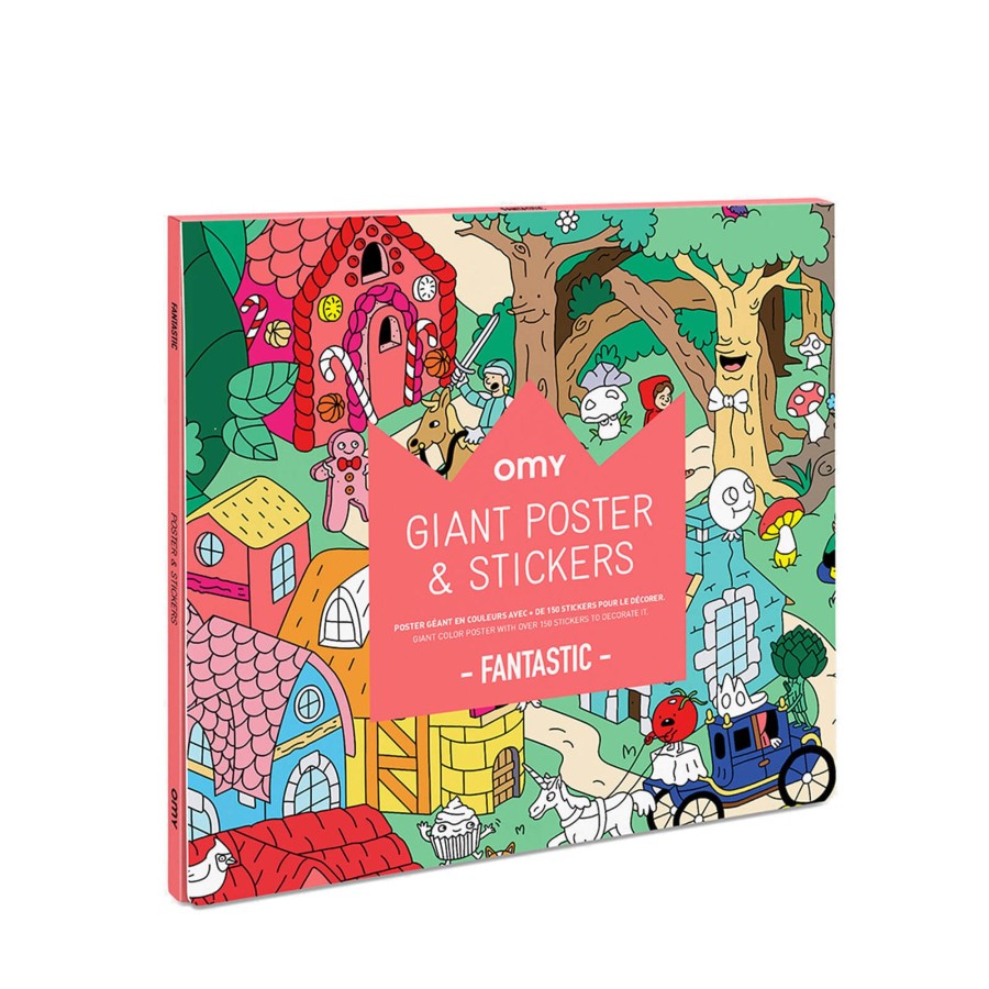 Toys OMY Arts & Crafts | Poster With 100 Stickers - Fantastic