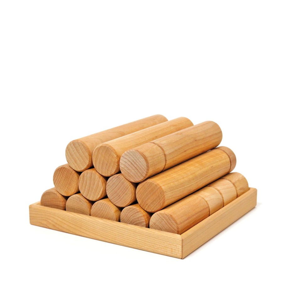 Toys Grimm’s Stacking Toys | Large Natural Rollers Blocks