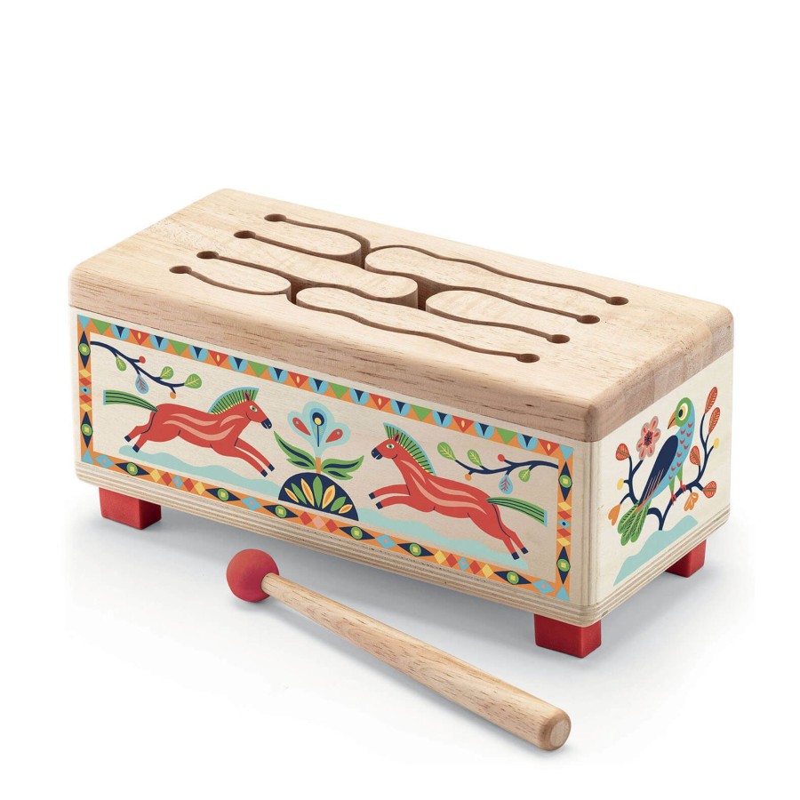 Toys Djeco Musical Instruments | Animambo Wooden Drum