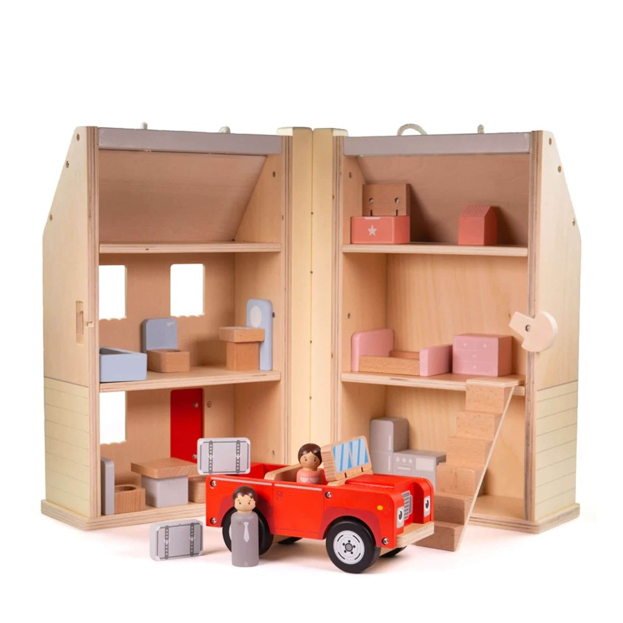 Toys Big Jigs Dolls, Dolls Houses | Folding Doll House - Furniture And Car