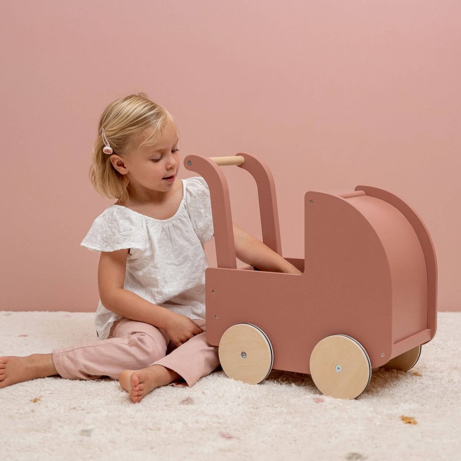 Toys Little Dutch Walkers, Prams | Wooden Doll Pram And Bedding