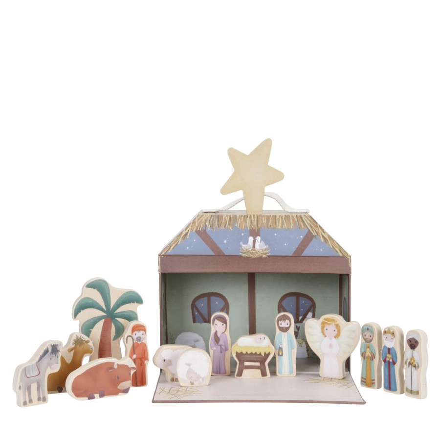 Toys Little Dutch Dolls, Dolls Houses | Nativity Scene With Wooden Figures