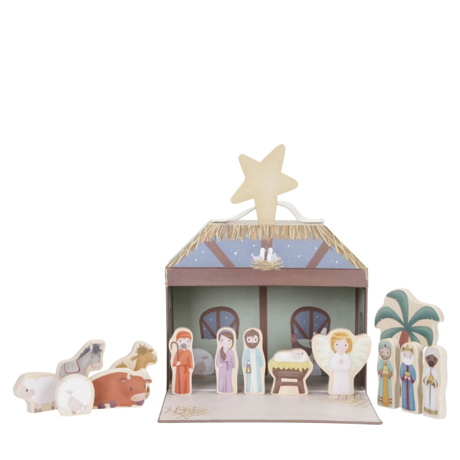 Toys Little Dutch Dolls, Dolls Houses | Nativity Scene With Wooden Figures