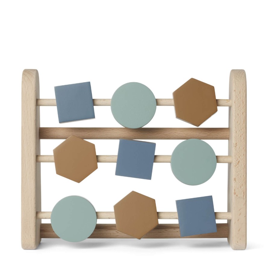 Toys Liewood Shape Sorters, Bead Frames | Astrid Wooden Abacus Geometric Blue / Multi Mix