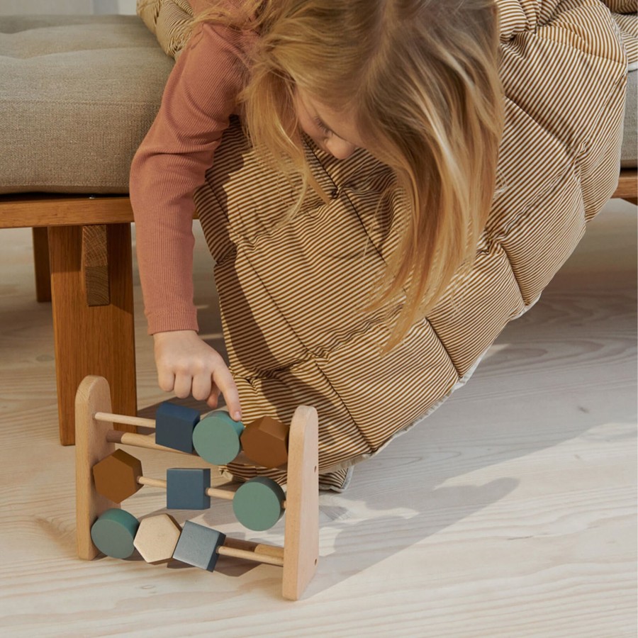 Toys Liewood Shape Sorters, Bead Frames | Astrid Wooden Abacus Geometric Blue / Multi Mix