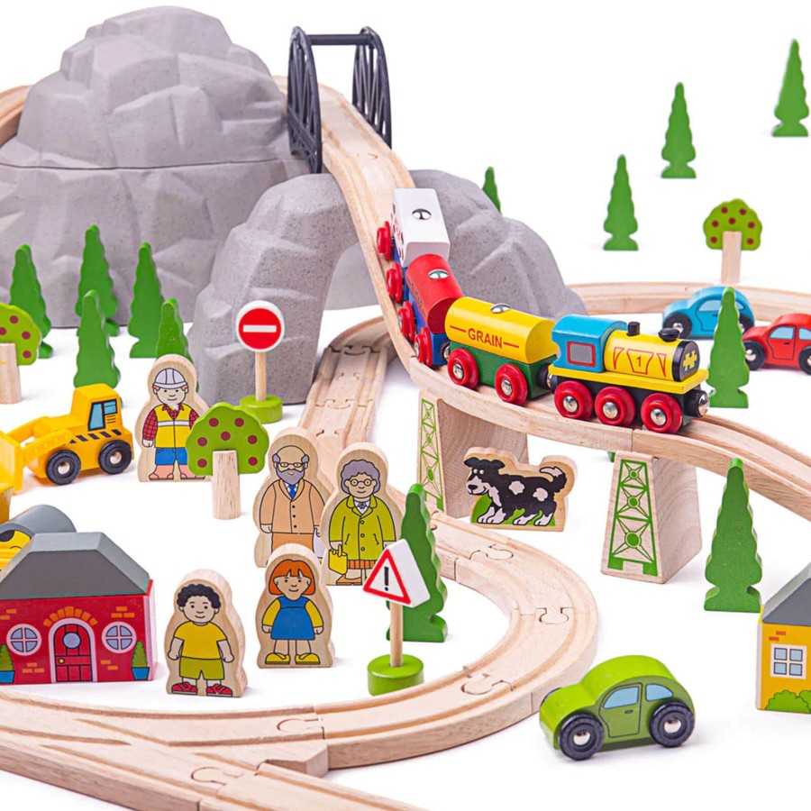 Toys Big Jigs Trains, Cars, Planes | Mountain Railway Train Set - 112 Pieces