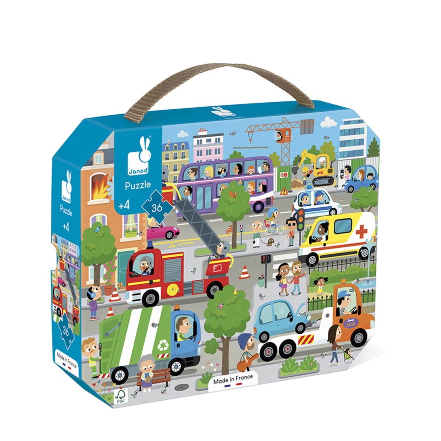 Toys Janod Games, Puzzles, Jigsaws | Puzzle City - 36 Pieces