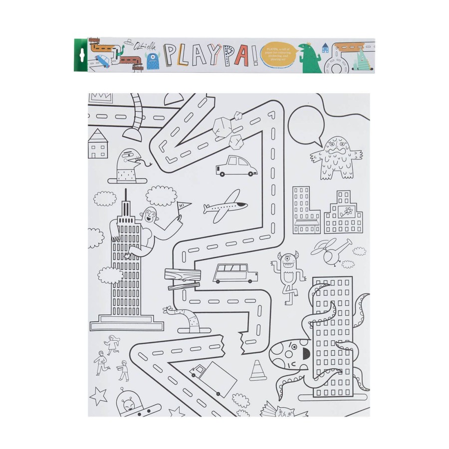 Toys Olli Ella Arts & Crafts | Colouring Paper Roll - Monsters Take Over The City