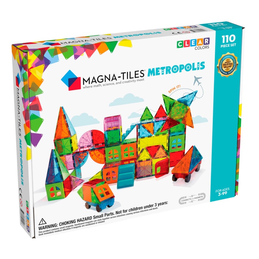 Toys Magna-Tiles Stacking Toys | Metropolis 110 Piece Set