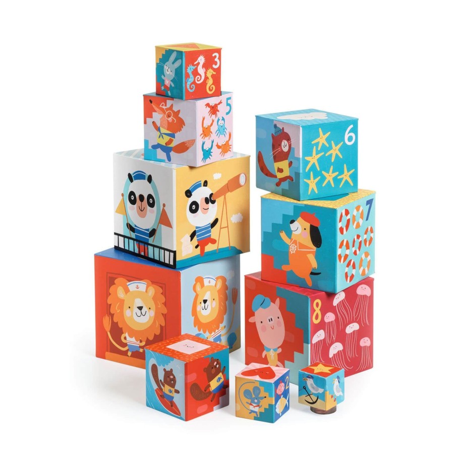 Toys Djeco Stacking Toys | Beach Stacking Blocks