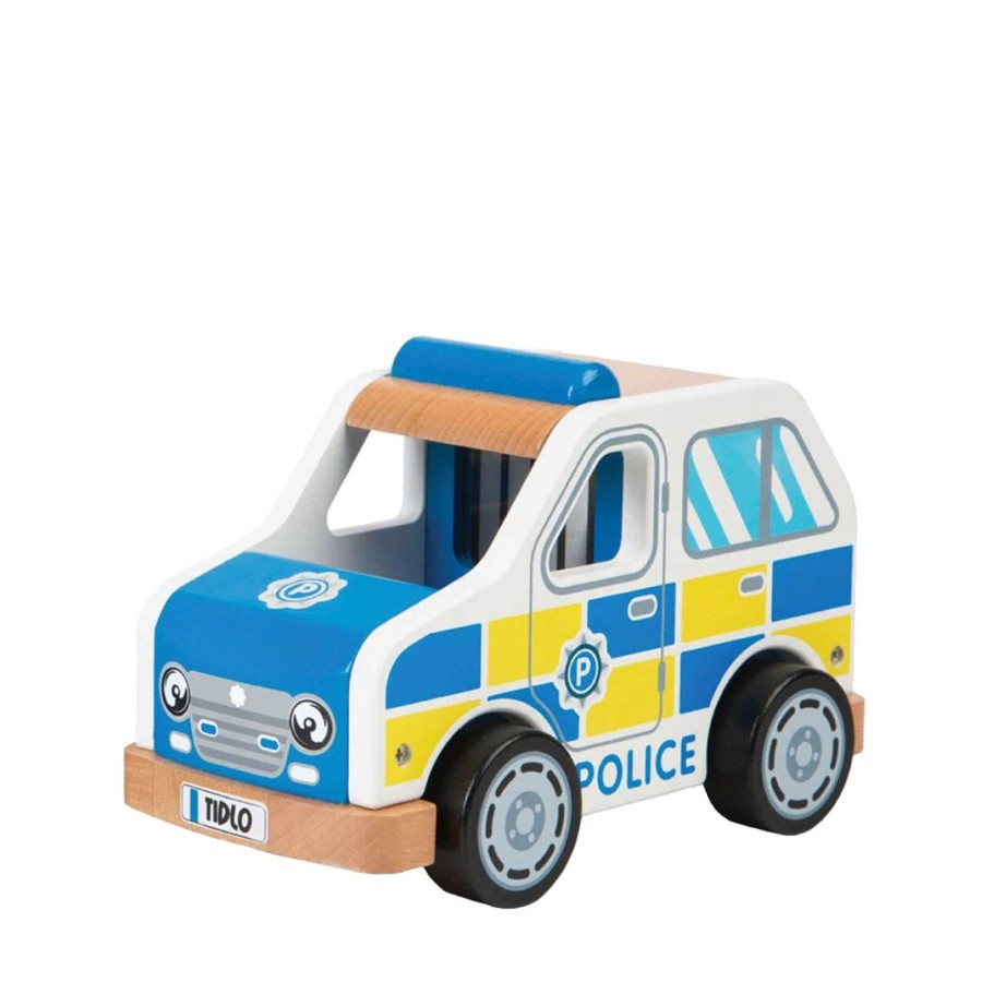 Toys Tidlo Trains, Cars, Planes | Wooden Police Car