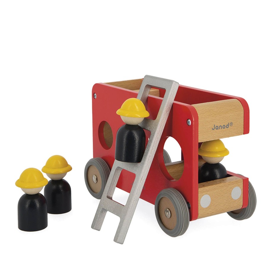 Toys Janod Wooden Toys | Fire Engine