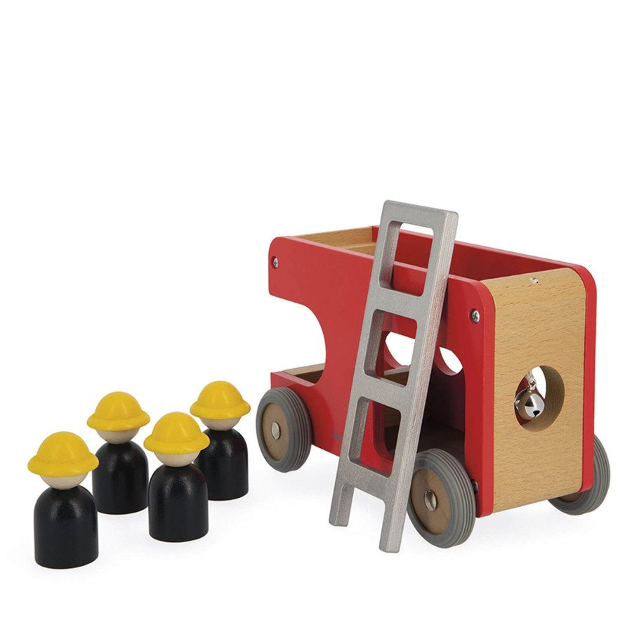 Toys Janod Wooden Toys | Fire Engine