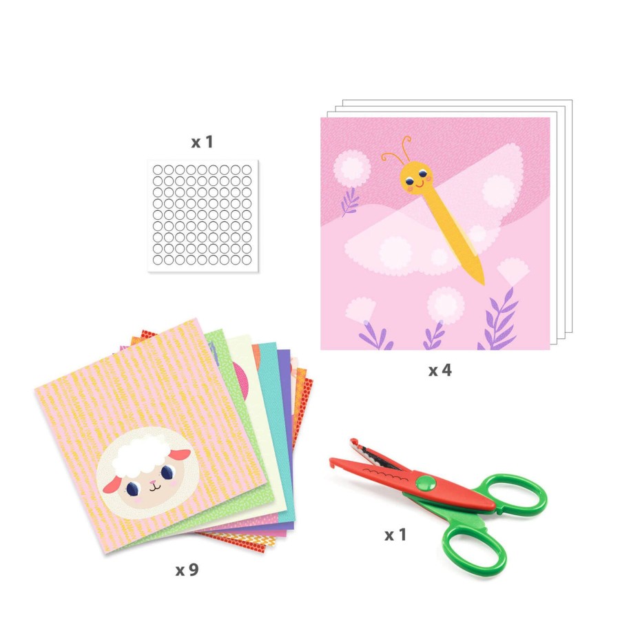 Toys Djeco Arts & Crafts | Paper Collage Craft Set - Crinkle Cutting