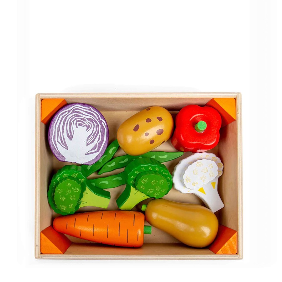 Toys Big Jigs Kitchens, Foods | Wooden Vegetable Crate